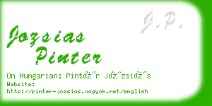 jozsias pinter business card